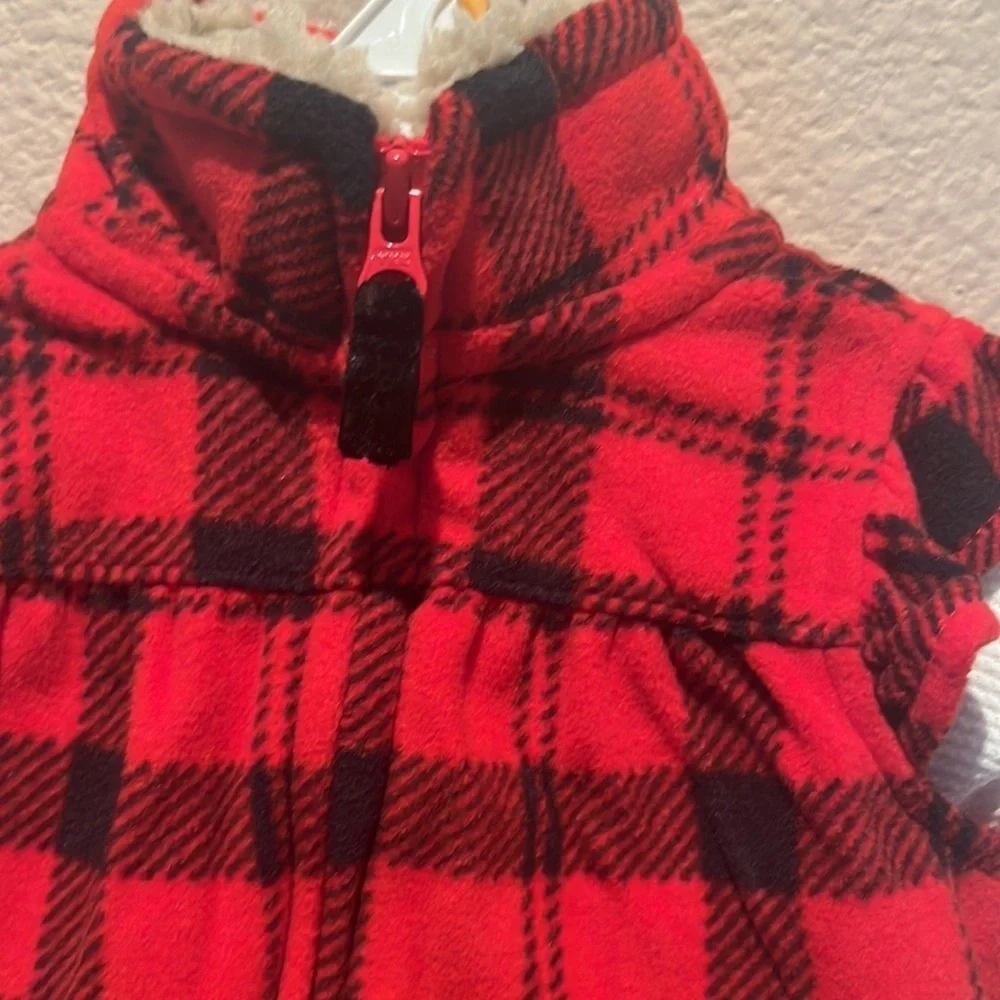 NWT Carter’s Newborn 3 Piece Flannel Buffalo Plaid Check Outfit
